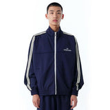 オーワイ(OY) TAPE LOGO TRACK JACKET-NAVY