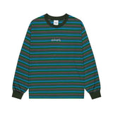 mahagrid (マハグリッド) GOTHIC ARCH LOGO STRIPED LS TEE GREEN(MG2DFMT560A)