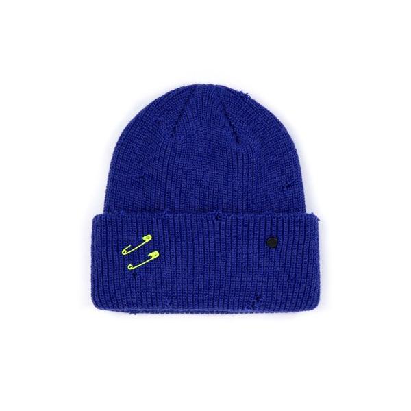ブラックブロンド(BLACKBLOND)  BBD Ripped Custom Long Beanie (Blue)