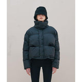 CROPPED PUFFER JACKET (BLACK)