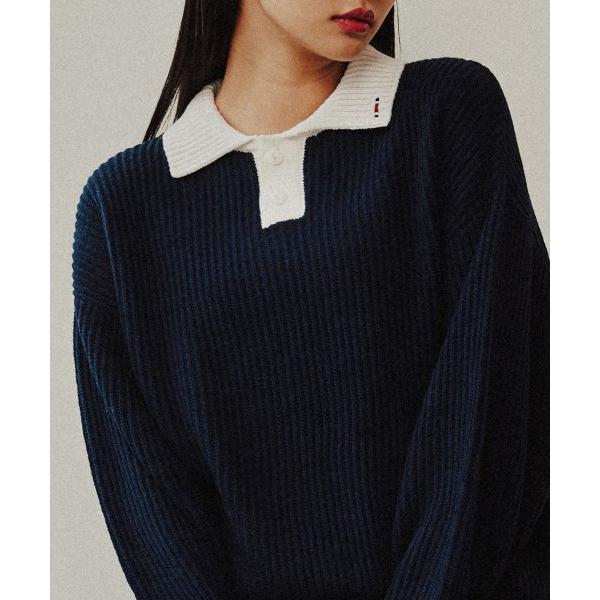 ROMANTIC CROWN(ロマンティック クラウン)     RMTC CLUB RELAX POLO KNIT_NAVY