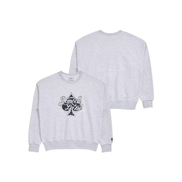 アクメドラビ(acme' de la vie)    SPADE SCRIPT LOGO BASIC SWEAT SHIRT MELANGE