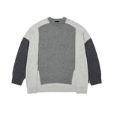 アジョバイアジョ(AJOBYAJO) Tri Color Mixed Sweater [MELANGE GREY]