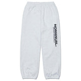 NOMANUAL(ノーマニュアル)  D.R LOGO SWEATPANTS - WHITE MELANGE