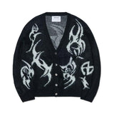 NOMANUAL(ノーマニュアル)  TRIBAL HAIRY CARDIGAN - BLACK