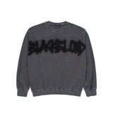 ブラックブロンド(BLACKBLOND)  BBD Front Logo Sprayed Custom Pigment Crewneck Sweatshirt (Charcoal)