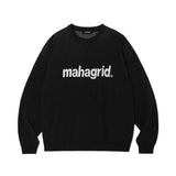 mahagrid (マハグリッド)     BASIC LOGO KNIT SWEATER BLACK(MG2CFMK620A)