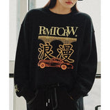 ROMANTIC CROWN(ロマンティック クラウン)     ROMANCE CADILLAC SWEAT SHIRT_BLACK