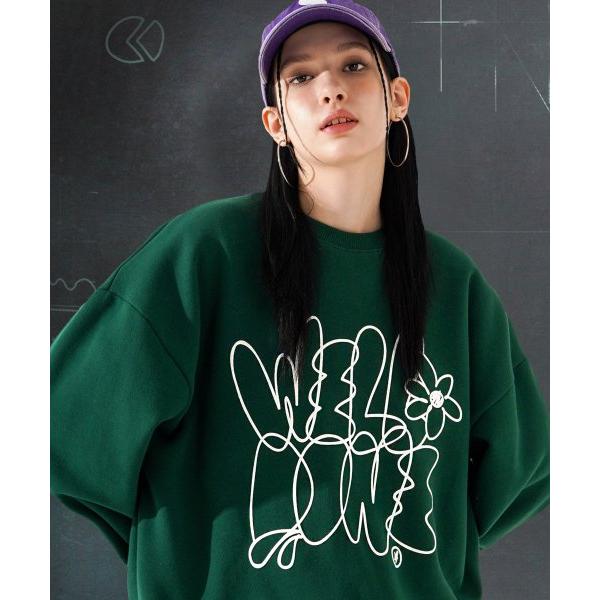 ティーダブリューエヌ(TWN)  Welldone Sweat Shirts Mountaingreen STMT3466