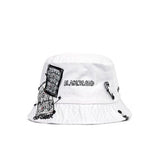 ブラックブロンド(BLACKBLOND)  BBD Disorder Patch Bucket Hat (White)