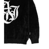 アジョバイアジョ(AJOBYAJO) Sporty Logo Sweater [BLACK]