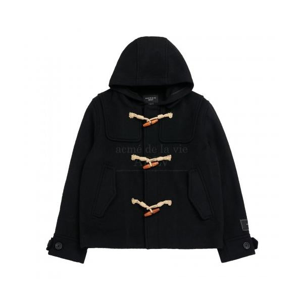 アクメドラビ(acme' de la vie)    CASUAL WOOL HALF DUFFLE COAT BLACK