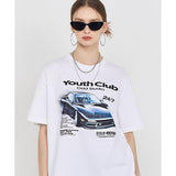 Odd Studio (オッドスタジオ)  Youthclub Racing Over fit T-shirt - white