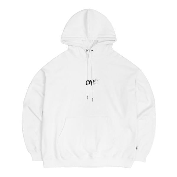 オーワイ(OY) 		VANISH LOGO HOODIE-WHITE