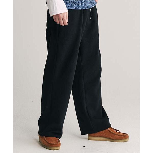 シディスコンマ(SHETHISCOMMA)  RIBBED WIDE PANTS(BLACK)