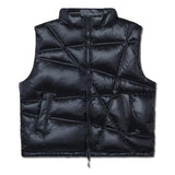 NOMANUAL(ノーマニュアル) TRACK DUCK DOWN VEST - GLOSSY BLACK