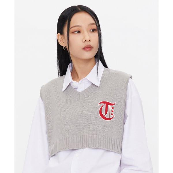 TARGETTO(ターゲット)     MINI CROP VEST_LIGHT GREY