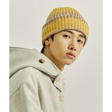 KND(ケイエンド)   WOOL BLENDED KNIT GRADATION BEANIE YELLOW