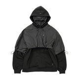 アジョバイアジョ(AJOBYAJO) Layered Nylon Hoodie [CHARCOAL]