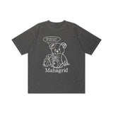 mahagrid (マハグリッド) PIGMENT ROCK N ROLL BEAR TEE CHARCOAL(MG2DMMT544A)