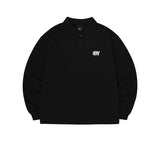 オーワイ(OY) 		SPORTY LOGO COLLAR LONG SLEEVE-BLACK