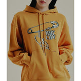 ROMANTIC CROWN(ロマンティック クラウン) SILVER CLIP PENDANT LOGO HOODIE_YELLOW