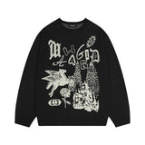 mahagrid (マハグリッド) FANTASIA KNIT SWEATER BLACK(MG2DFMK623A)