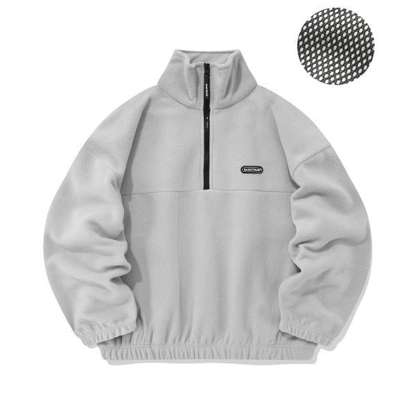 セイントペイン(SAINTPAIN)    SP HEAT LINING FLEECE HALF ZIPUP-GRAY