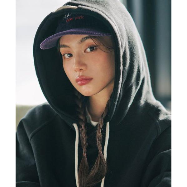 JEMUT (ジェモッ)  Snail Overft Napping Hood Black KJHD2432