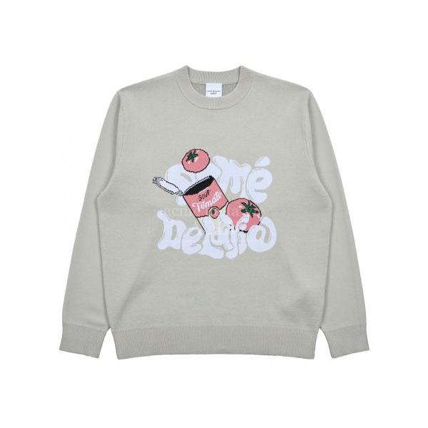 アクメドラビ(acme' de la vie)    TOMATO FRONT ARTWORK KNIT GRAY