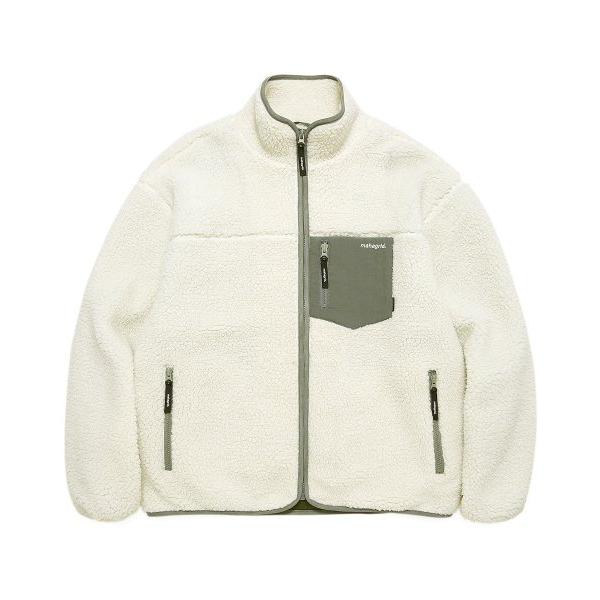 mahagrid (マハグリッド)     SHERPA FLEECE JACKET IVORY(MG2CWMB930A)