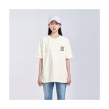 アクメドラビ(acme' de la vi)  A LOGO MONOGRAM EMBLEM SHORT SLEEVE T-SHIRT CREAM