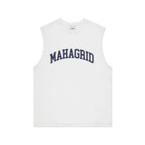 mahagrid (マハグリッド)     VARSITY LOGO SLEEVELESS TEE WHITE(MG2DMMT580A)