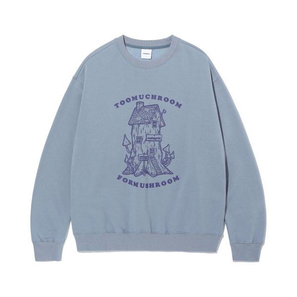 mahagrid (マハグリッド)     MUSHROOM SWEATSHIRT BLUE(MG2CFMM443A)