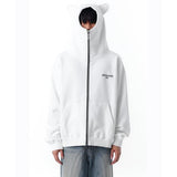 オーワイ(OY) MOSAIC ODOLLY HOODIE ZIP UP-WHITE