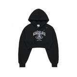 アクメドラビ(acme' de la vi)  A LOGO GRADATION CROP HOODIE BLACK