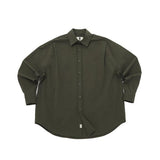 A NOTHING (エーナッシング) EARTH-COLOR PLEATS SHIRT (Dense Forest)