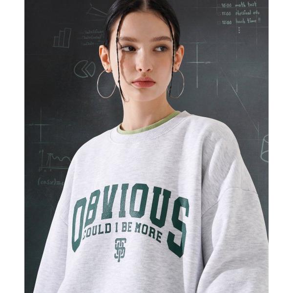 ティーダブリューエヌ(TWN)  Obvious Sweat Shirts Whiteoatmeal HHMT3464