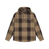 mahagrid (マハグリッド) HOODED OMBRE CHECK SHIRT BROWN(MG2DFMW380A)