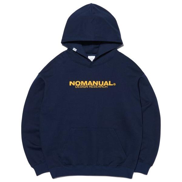 NOMANUAL(ノーマニュアル)    D-R LOGO HOODIE - DARK NAVY