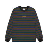 mahagrid (マハグリッド) GOTHIC ARCH LOGO STRIPED LS TEE BLACK(MG2DFMT560A)