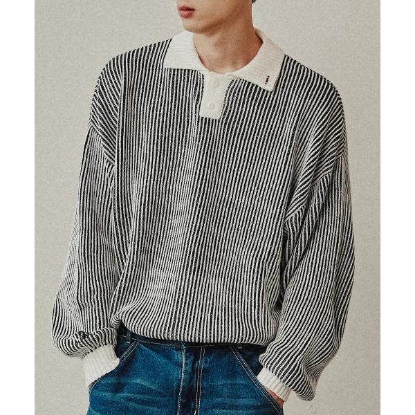 ROMANTIC CROWN(ロマンティック クラウン)     RMTC CLUB RELAX POLO KNIT_BLACK