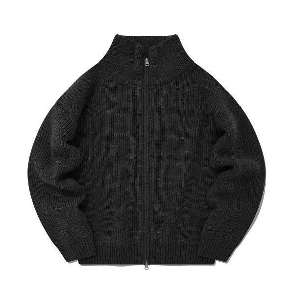 セイントペイン(SAINTPAIN)    SP WOOL 2WAY FULL ZIPUP KNIT JACKET-BLACK