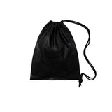 Vegan Leather Logo Embossed String Bag [BLACK]