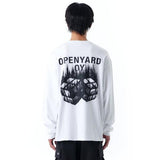 オーワイ(OY) FLAME CUBE LONG SLEEVE-WHITE