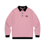 mahagrid (マハグリッド) LION LS KNIT POLO PINK(MG2DSMK690A)