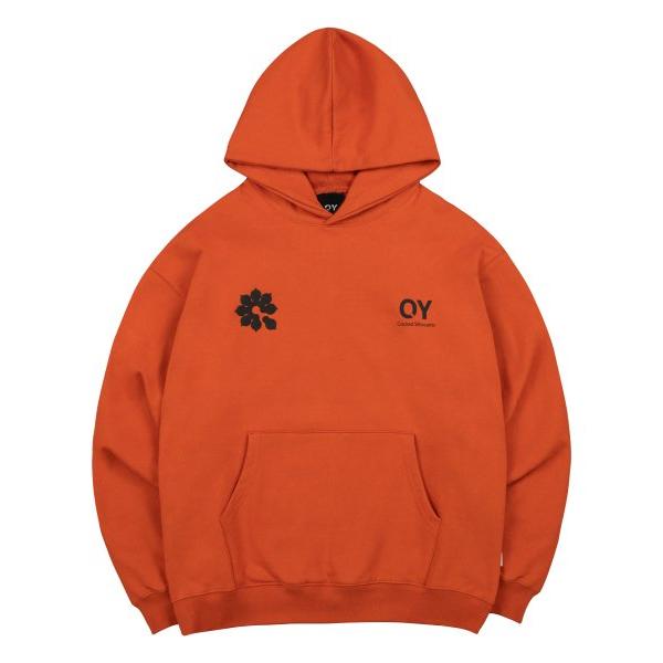 オーワイ(OY) 		BURST FLOWER LOGO HOODIE-ORANGE