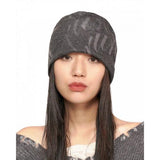 ruru (ルル)  FISH LETTERING BEANIE [CHARCOAL]