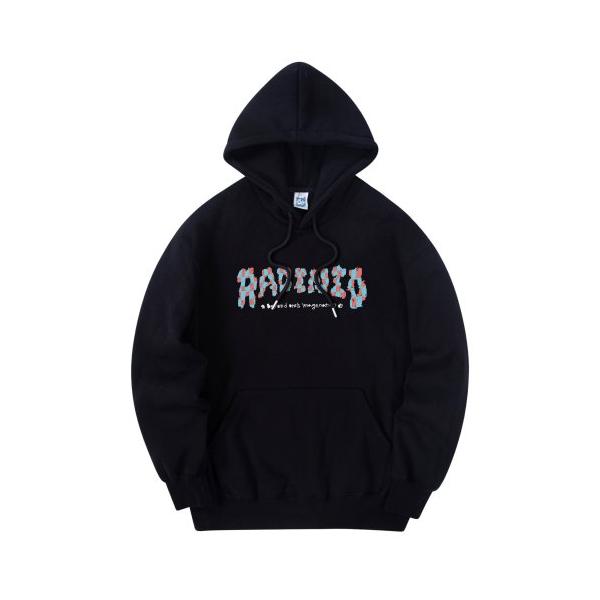 RADINEO (ラディネオ)　 CHECK LOGO HOODIE BLACK