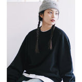 JEMUT (ジェモッ)  Edge Overfit Sweatshirts Black KJMT2437